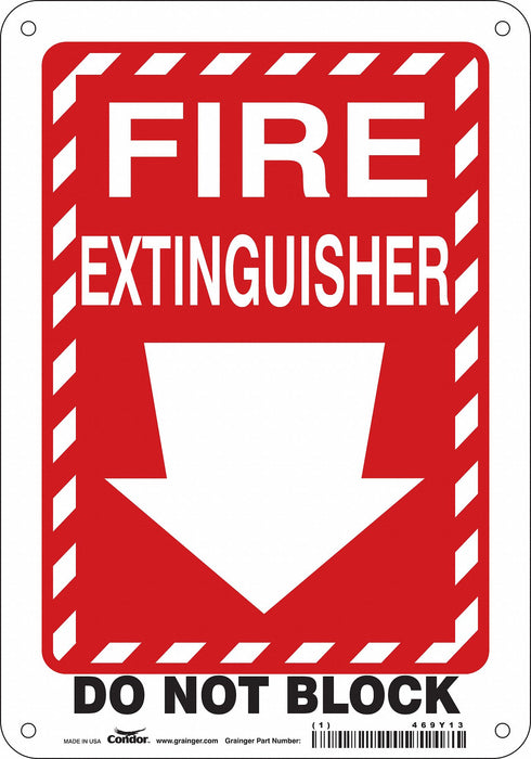 Safety Sign 10 in x 7 in Polyethylene