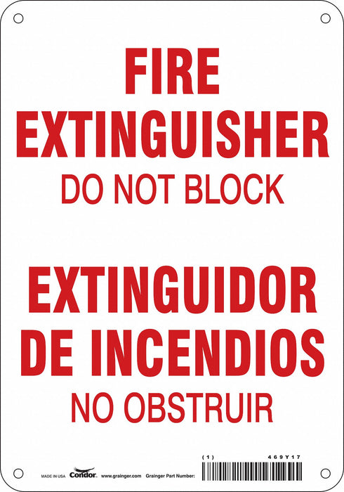 Safety Sign 10 in x 7 in Aluminum
