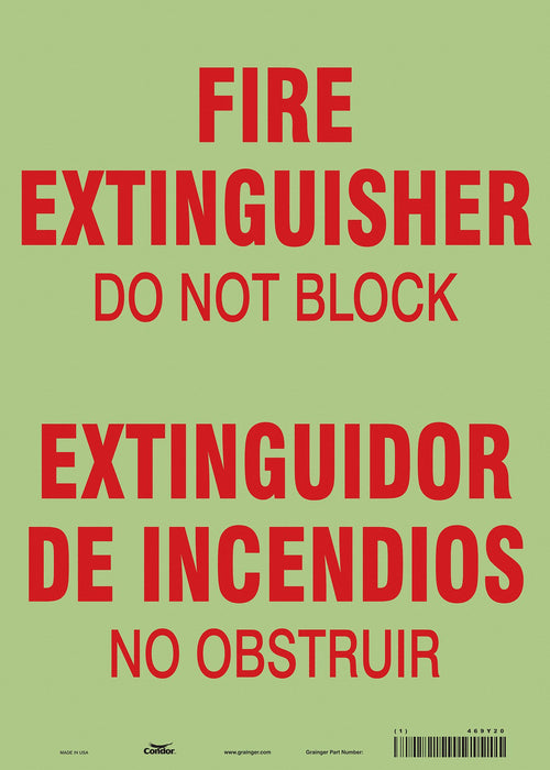 Safety Sign 14 in x 10 in Glow Vinyl