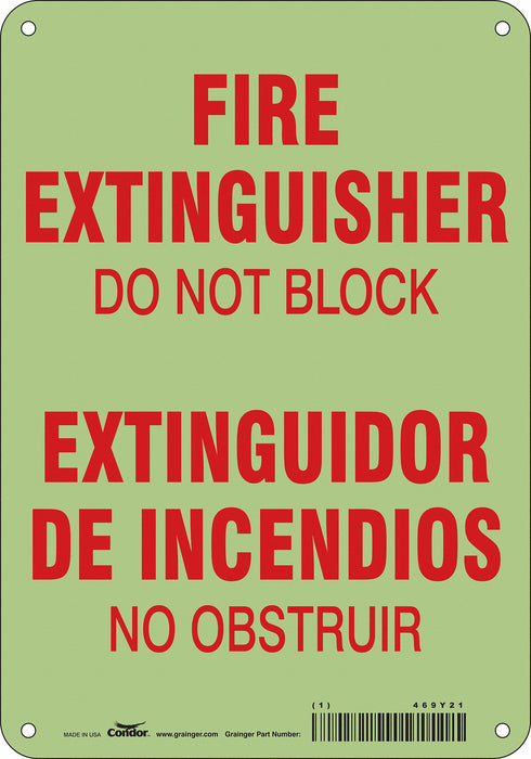 Safety Sign 10 in x 7 in Polyethylene