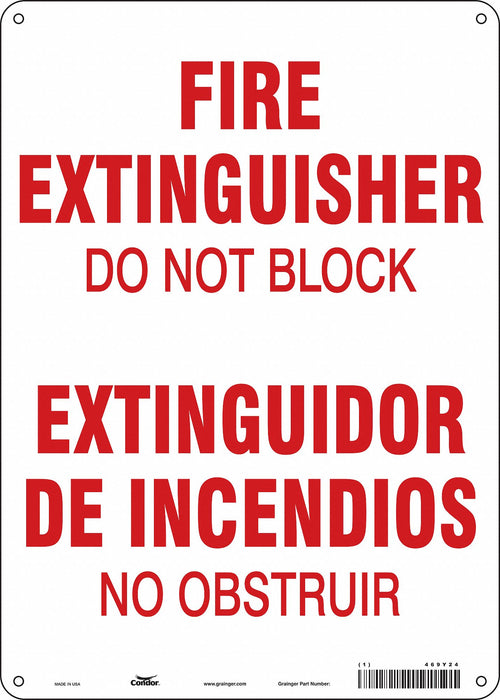 Safety Sign 14 in x 10 in Polyethylene