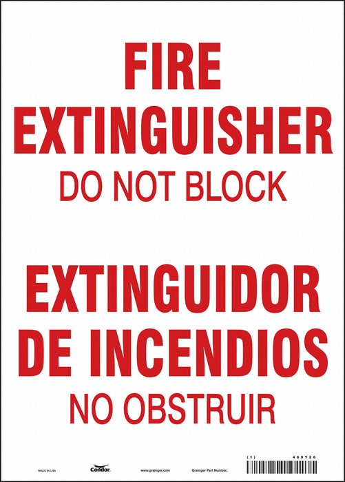 Safety Sign 14 in x 10 in Vinyl