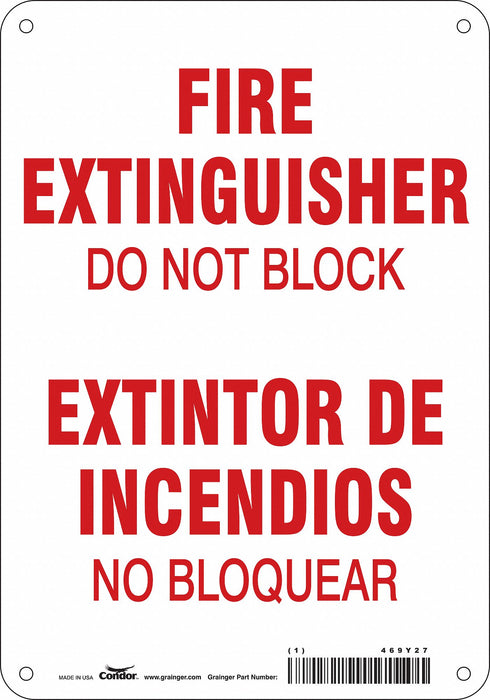 Safety Sign 10 in x 7 in Aluminum