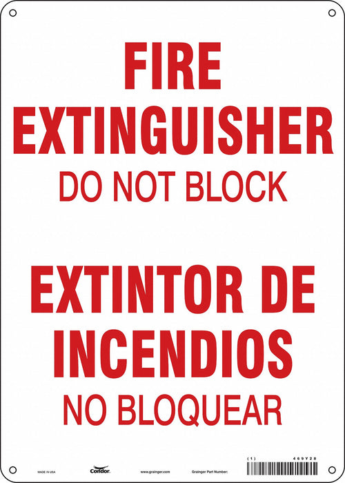 Safety Sign 14 in x 10 in Aluminum
