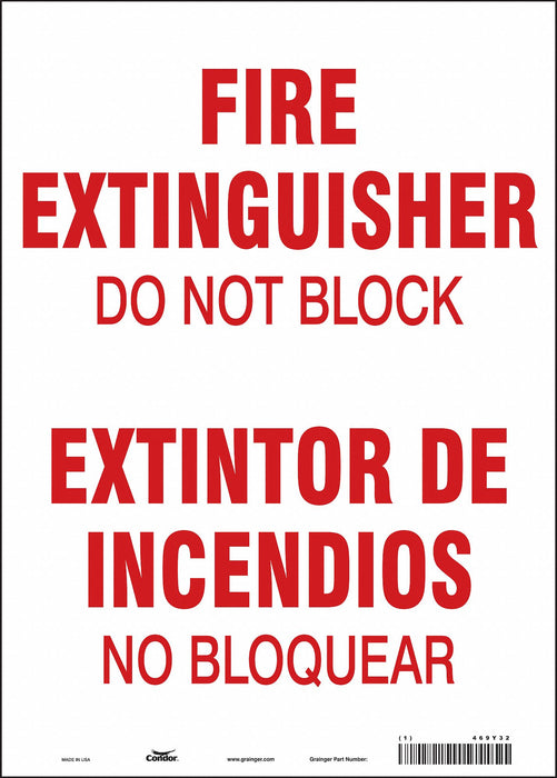 Safety Sign 14 in x 10 in Vinyl