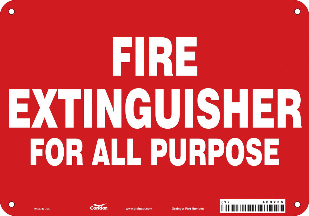 Safety Sign 7 in x 10 in Polyethylene