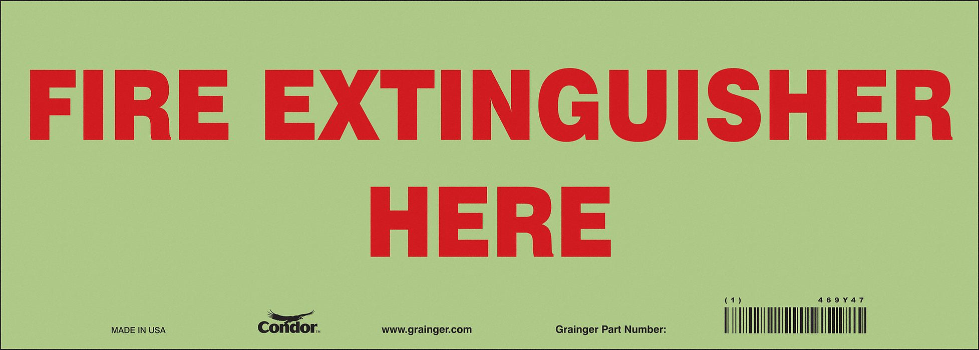 Safety Sign 5 in x 14 in Glow Vinyl