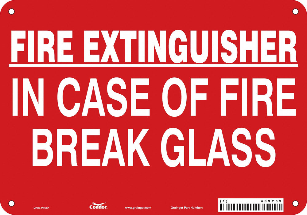 Safety Sign 7 in x 10 in Aluminum