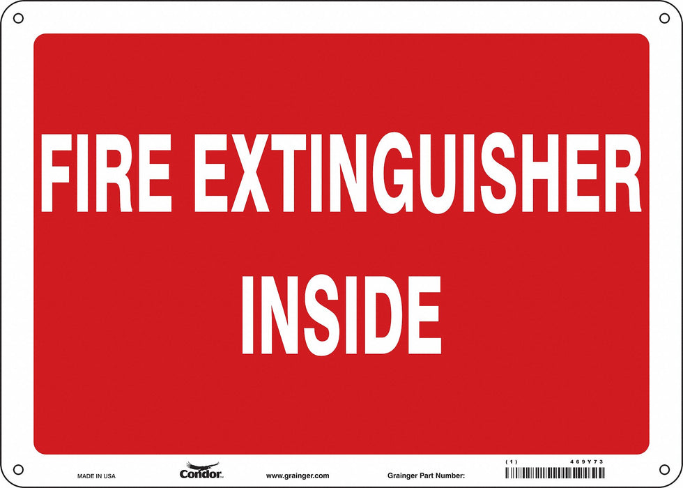 Safety Sign 10 in x 14 in Aluminum