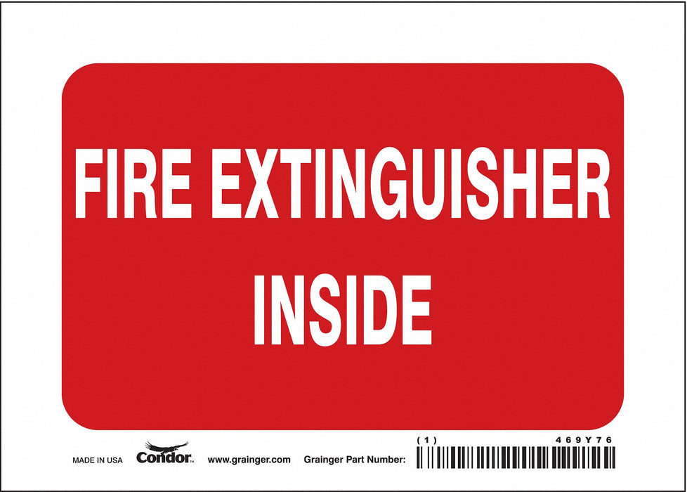 Safety Sign 5 in x 7 in Vinyl