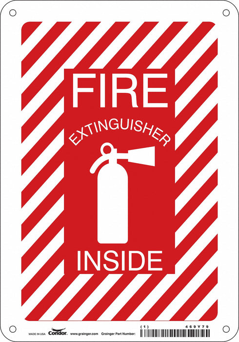 Safety Sign 10 in x 7 in Aluminum