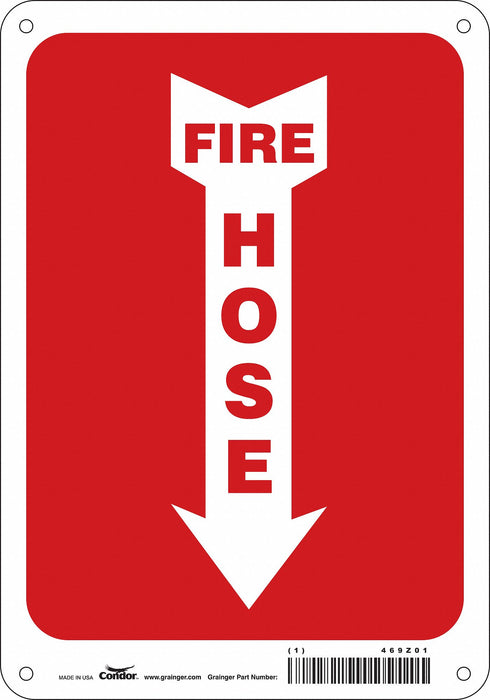 J6988 Safety Sign 10 in x 7 in Polyethylene