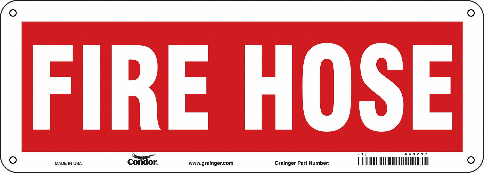 Safety Sign 5 in x 14 in Glow Vinyl