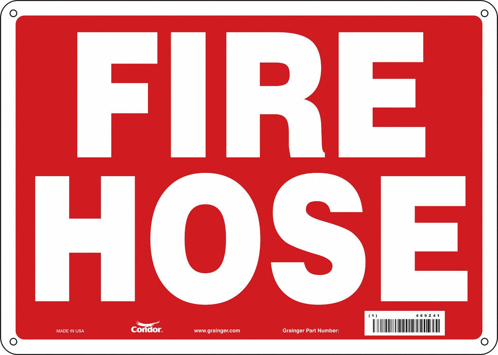 Safety Sign 10 in x 14 in Polyethylene