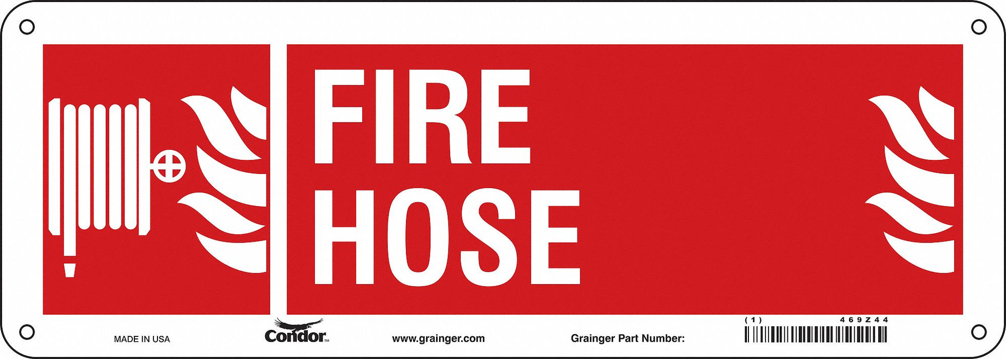 Safety Sign 5 in x 14 in Glow Vinyl