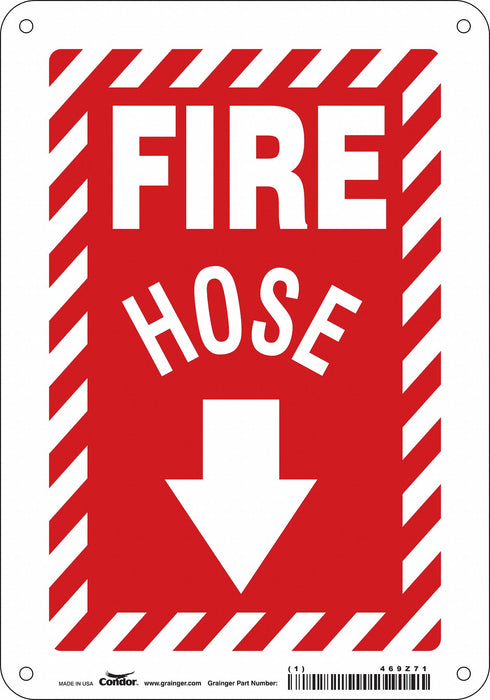 Safety Sign 10 in x 7 in Aluminum
