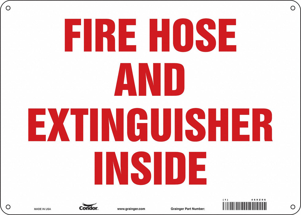 Safety Sign 10 in x 14 in Aluminum