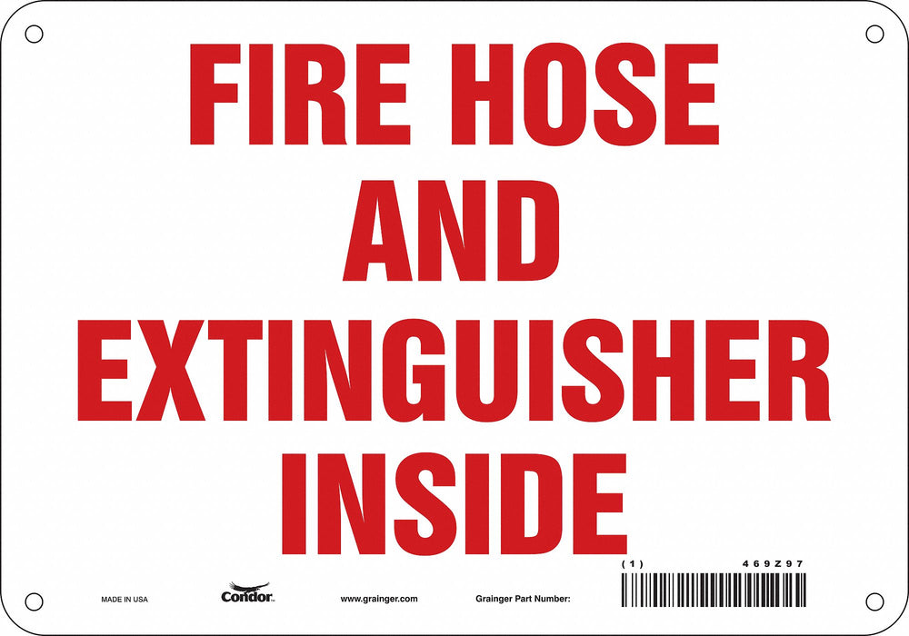 Safety Sign 7 in x 10 in Polyethylene