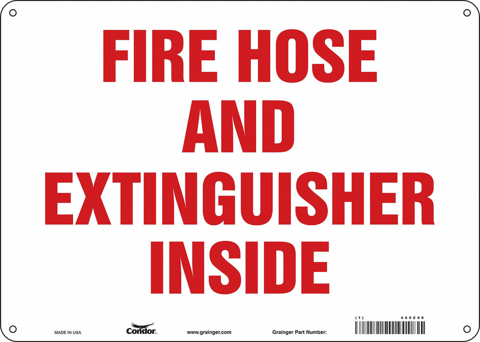 Safety Sign 10 in x 14 in Polyethylene