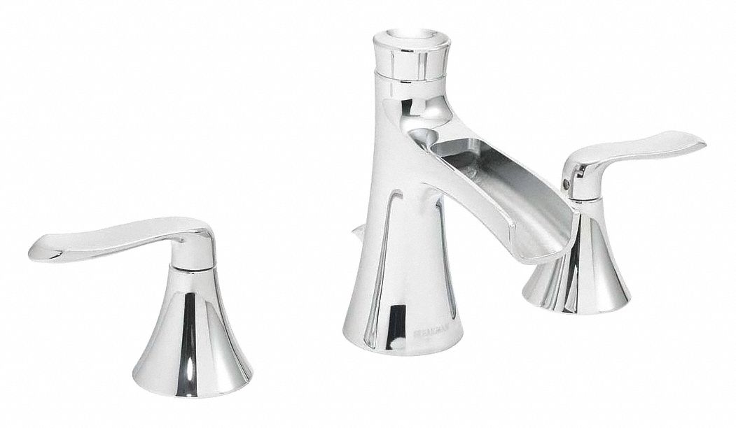Straight Chrome Speakman Caspian Brass
