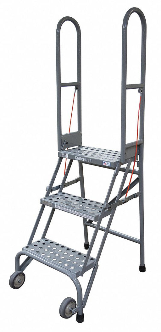 M8340 Folding Rolling Safety Ldr Platfm 30In H