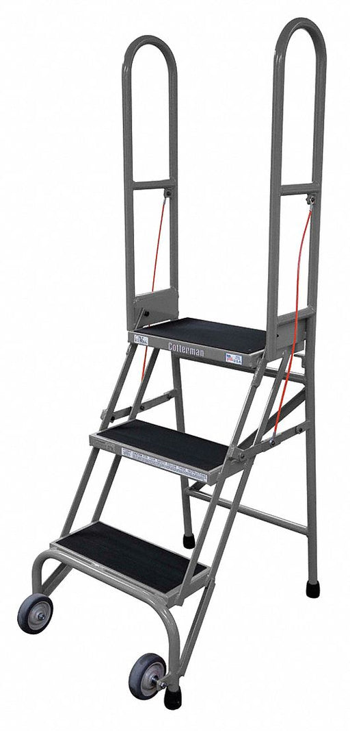 M8339 Folding Rolling Safety Ldr Platfm 30In H