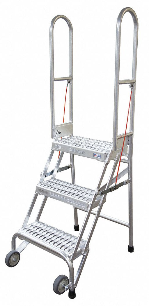 M8341 Folding Rolling Safety Ldr Platfm 30In H