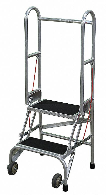 Folding Rolling Safety Ldr Platfm 20In H