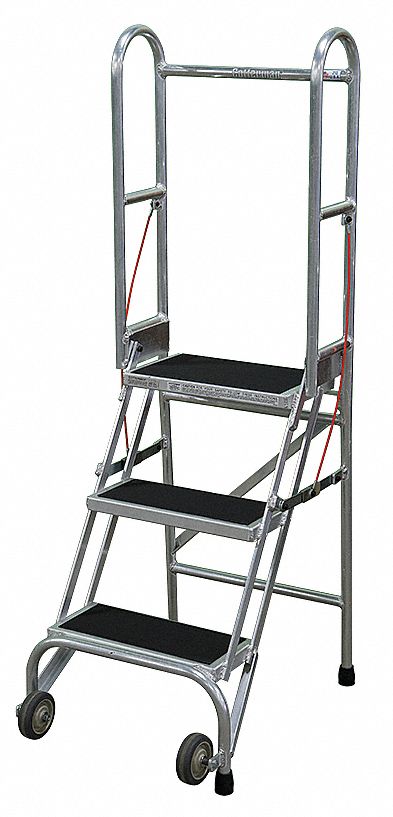 Folding Rolling Safety Ldr Platfm 30In H