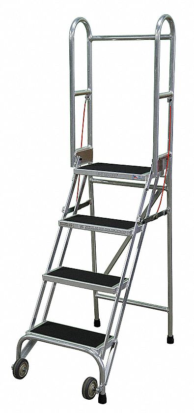 Folding Rolling Safety Ldr Platfm 40In H
