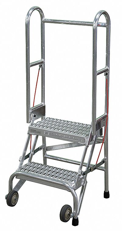 Folding Rolling Safety Ldr Platfm 20In H