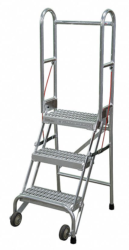 Folding Rolling Safety Ldr Platfm 30In H