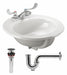 Bathroom Sink 19.25 x19 x8.5 White