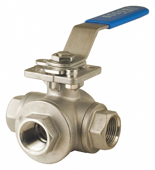Manual 3-Way Ball Valve 1/4 CF8M SS