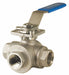 Manual 3-Way Ball Valve 1/4 CF8M SS