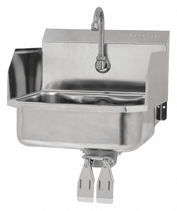 Hand Wash Sink Kit 16 x15.5 x13 Silver
