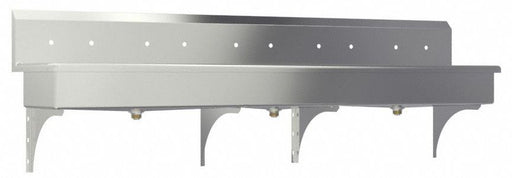 Wash Station 100 x20 x18 Silver