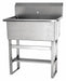 Scrub Sink 25 x20 x45.5 Silver