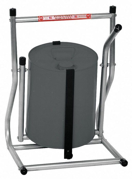 Pail Tipper 25 in H Steel Gray