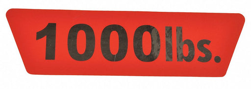 Capacity Label 1000lb. PK2