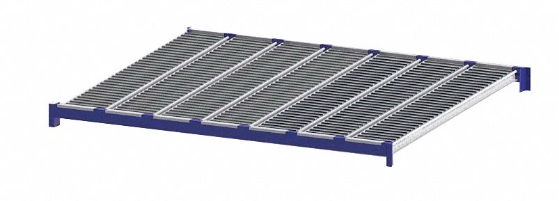 Gravity Flow Shelf 72inx2 5/8inx96in Blu