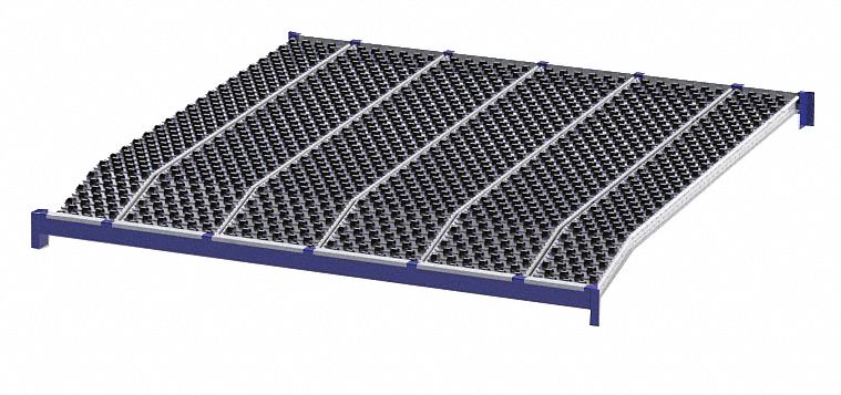 Gravity Flow Shelf 96inx2 5/8inx96in Blu