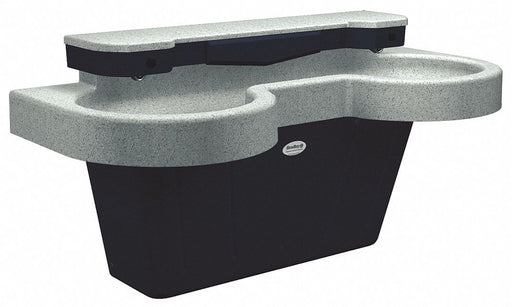 Wash Fountain 50 in L 21.5 in W Gray