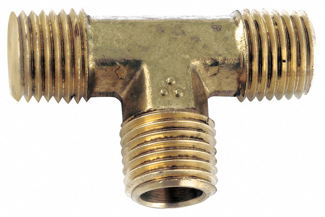 Male Tee Brass 1/8 in Pipe Size MNPT