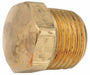 Hex Head Plug Brass 1/4 Pipe Size MNPT