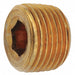 Countersink Plug Brass 1/8 in MNPT