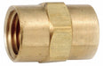 Coupling Brass 1/2 in Pipe Size FNPT
