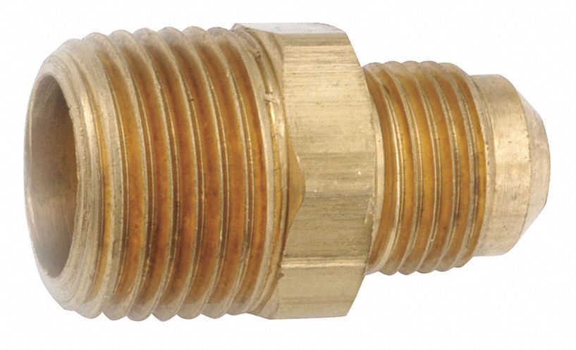 Strt Brass Flared 1/4 in MNPT 1/4 in