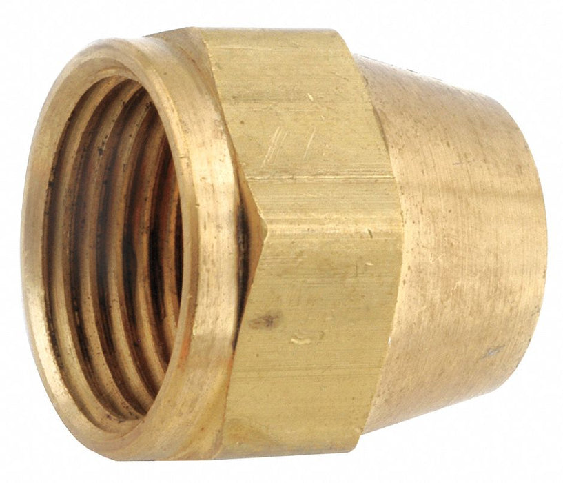 Flared Fitting Nut Brass 1/2 in