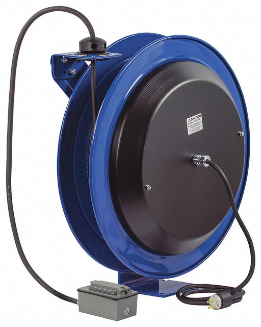 ExtensionCordReel Blue 100ft 12AWG